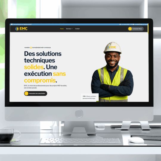 Construction company website design